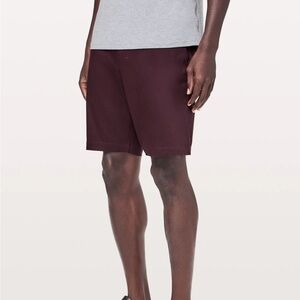 Lululemon Commission Shorts Chino Sz 36 Dark Adobe Maroon Active Outdoor Golf